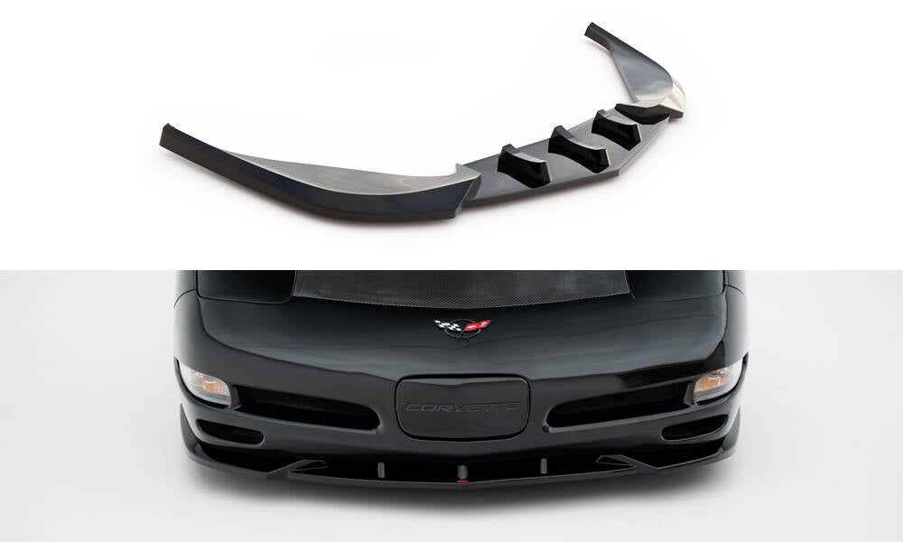Maxton Design Street+ Spoilerlippe Front Ansatz passend für Chevrolet Corvette C5 schwarz Hochglanz