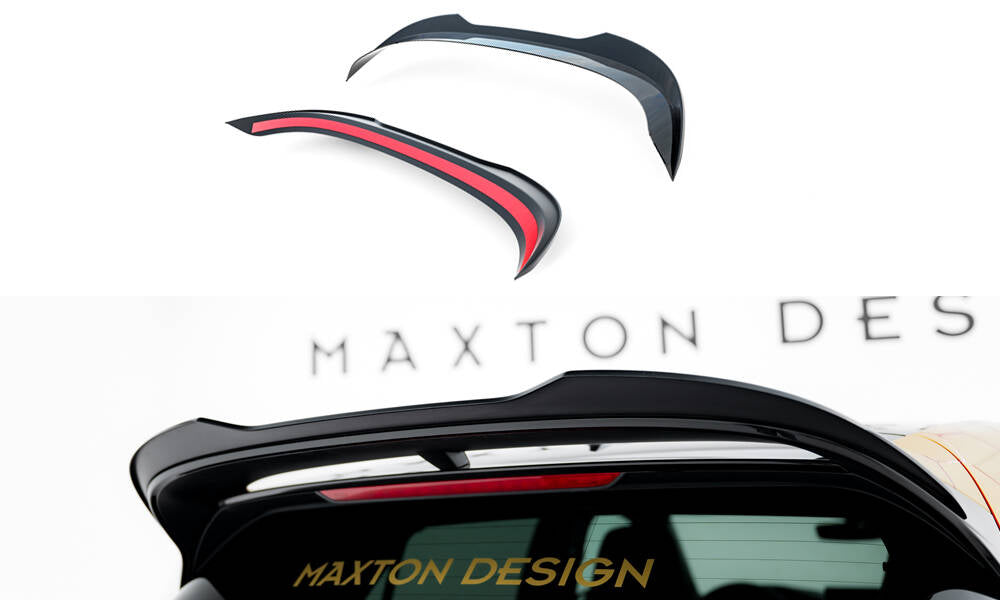 Maxton Design Spoiler CAP passend für VW Golf GTI Clubsport Mk8 Facelift schwarz Hochglanz