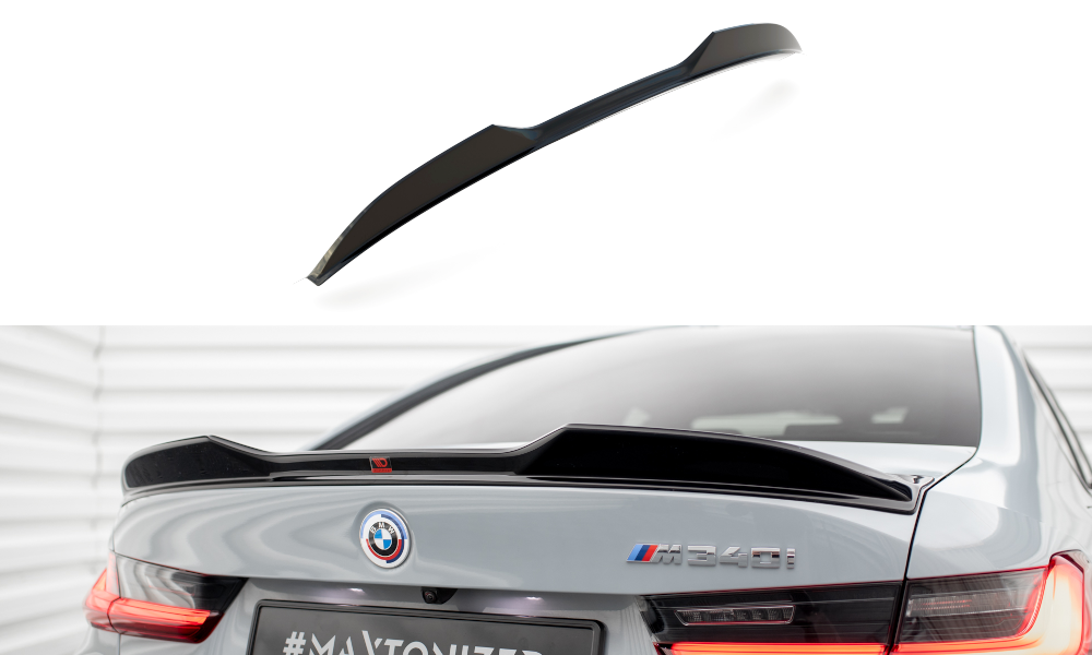Maxton Design Spoiler CAP 3D passend für BMW M340i / 3 M-Paket / M3 Limousine G20 schwarz Hochglanz