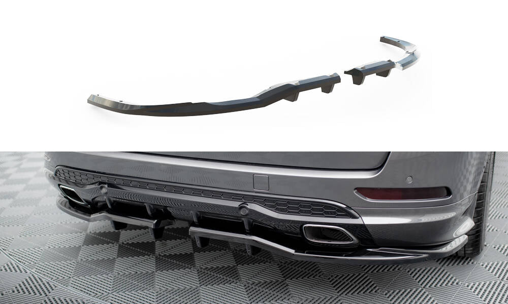 Maxton Design Street+ Mittlerer Diffusor RACE passend für Ford S-Max ST-Line Mk2 Facelift schwarz Hochglanz