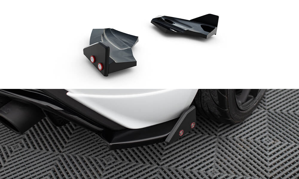 Maxton Design Heck Ansatz Flaps Diffusor V.3 + Flaps passend für Ford Fiesta ST Mk7 Facelift