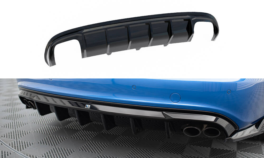 Maxton Design Diffusor Heck Ansatz passend für Audi S4 Limousine / Avant B8