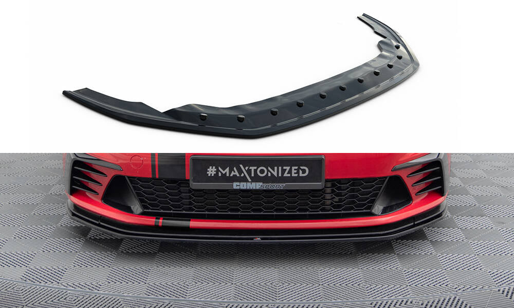 Maxton Design Street+ Spoilerlippe Front Ansatz passend für VW Golf GTI Clubsport Mk7 schwarz Hochglanz