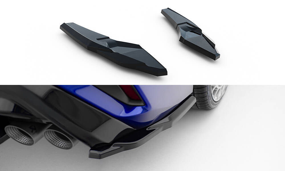Maxton Design Heck Ansatz Flaps Diffusor V.3 passend für Audi S3 Limousine 8Y Facelift schwarz Hochglanz