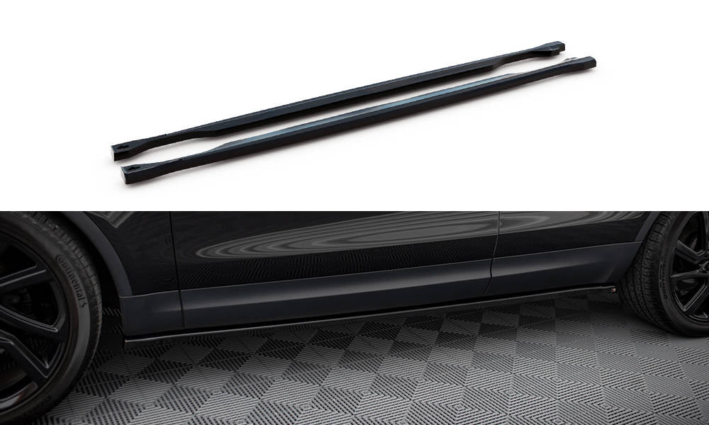 Maxton Design Street+ Seitenschweller Leisten passend für Land Rover Discovery HSE Mk5 schwarz Hochglanz