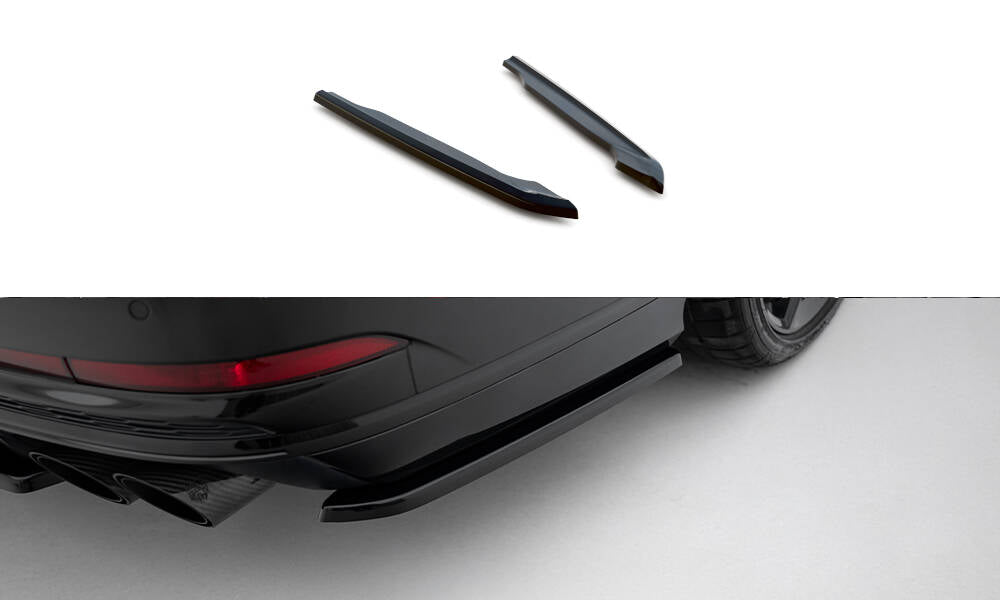 Maxton Design Heck Ansatz Flaps Diffusor passend für Audi S8 D5 schwarz Hochglanz