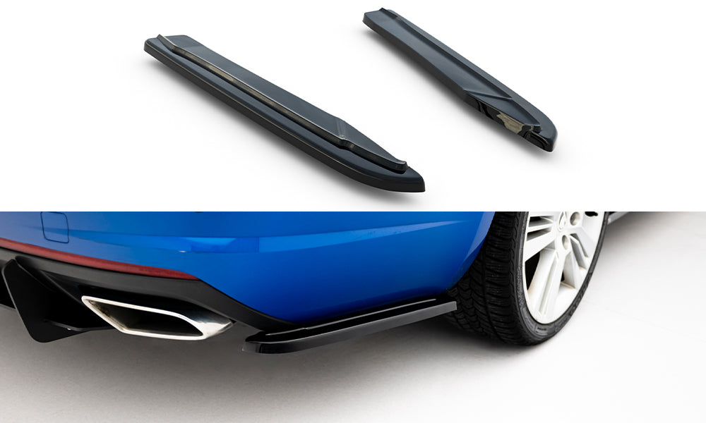 Maxton Design Heck Ansatz Flaps Diffusor passend für Skoda Octavia RS Mk3 / Mk3 FL Hatchback / Kombi schwarz Hochglanz