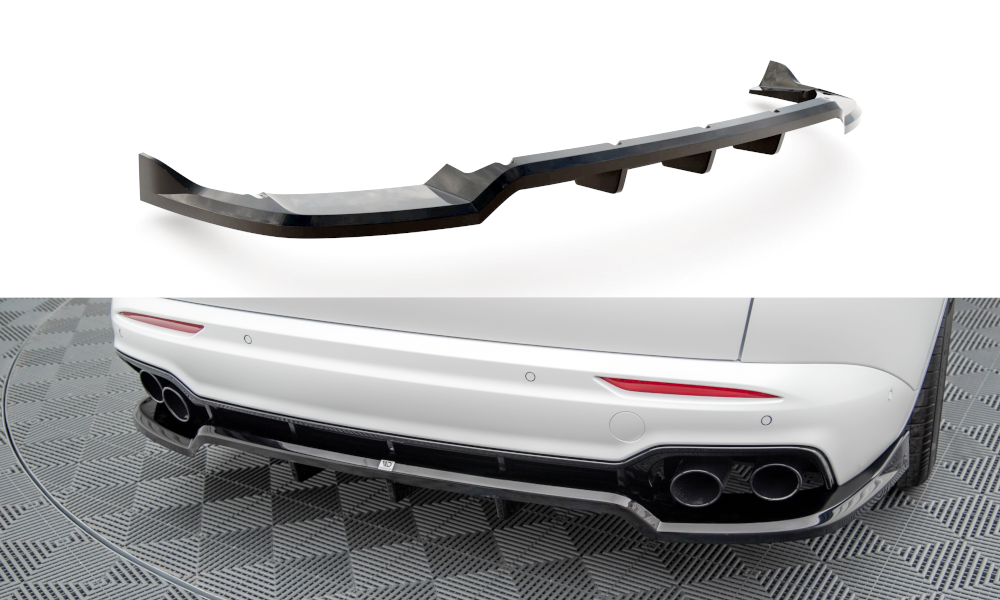 Maxton Design Street+ Mittlerer Diffusor RACE passend für Maserati Grecale GT / Modena Mk1 schwarz Hochglanz