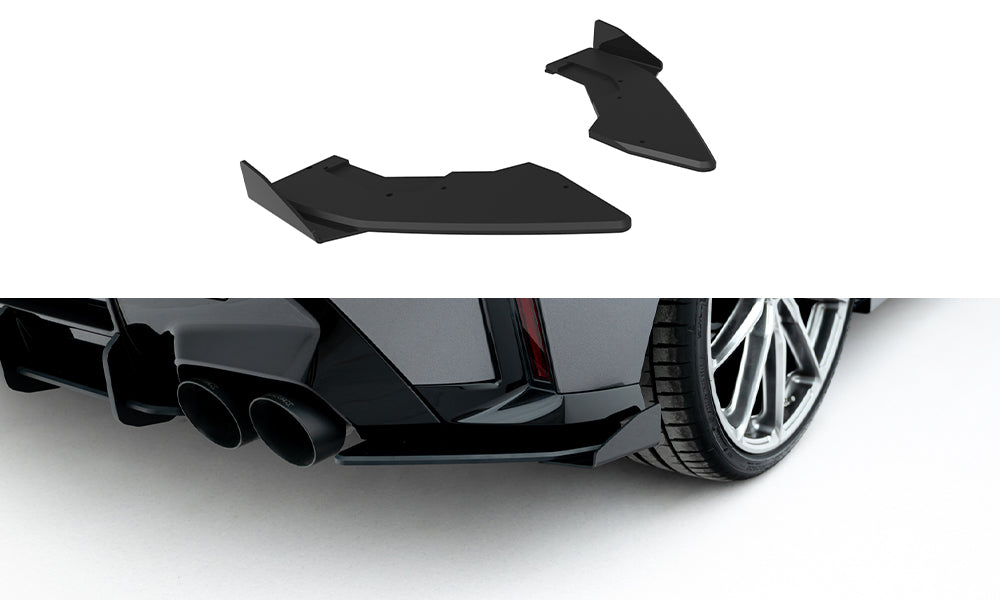 Maxton Design Street Pro Heck Ansatz Flaps Diffusor V.1 + Flaps passend für BMW M135i F70 schwarz Hochglanz