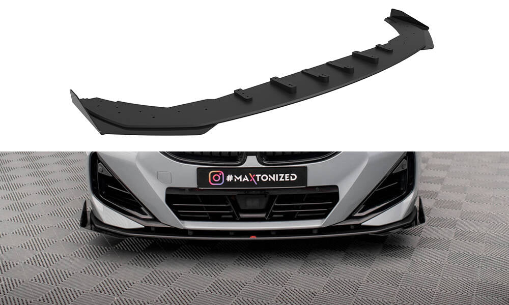 Maxton Design Street Pro Street+ Spoilerlippe Front Ansatz + Flaps passend für BMW 2 Coupe M-Paket / M240i G42 schwarz Hochglanz