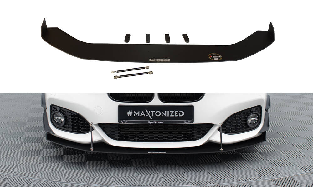 Maxton Design Racing Street+ Spoilerlippe Front Ansatz V.2 passend für BMW 1er F20/F21 M-Power FACELIFT