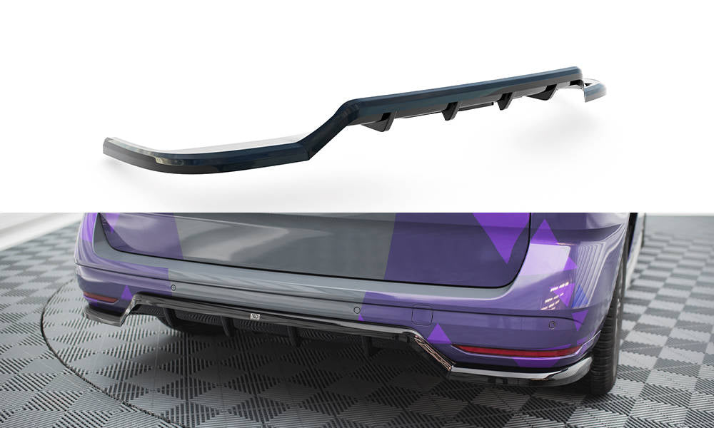 Maxton Design Street+ Mittlerer Diffusor RACE passend für VW Multivan T7 schwarz Hochglanz