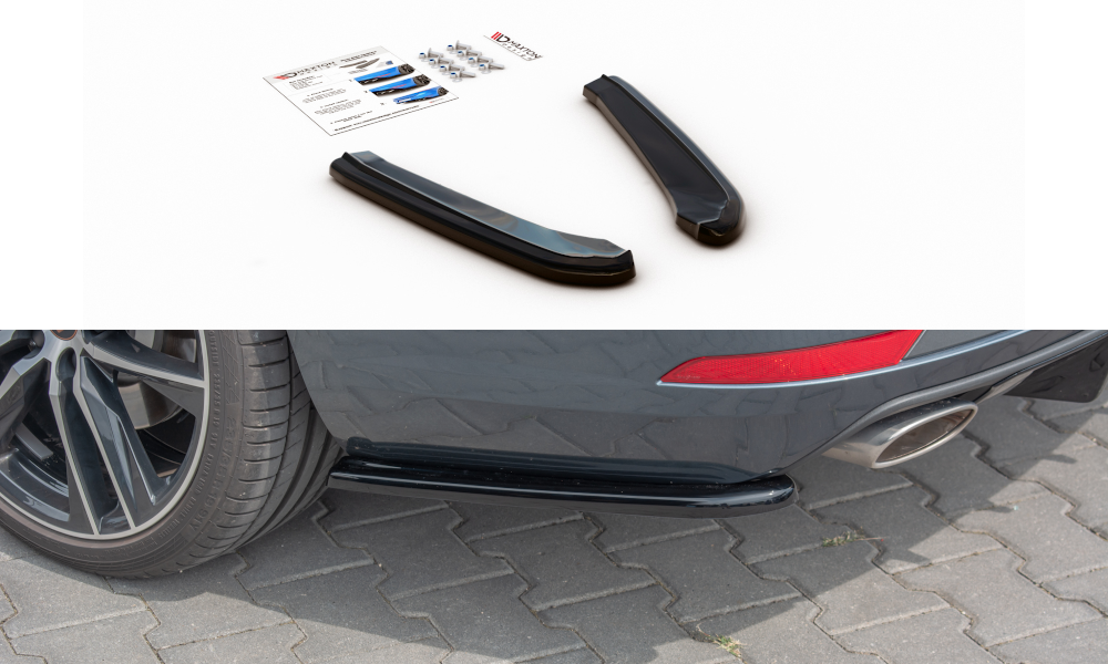 Maxton Design Heck Ansatz Flaps Diffusor V.1 passend für Seat Leon Cupra Mk3 FL Sportstourer schwarz Hochglanz