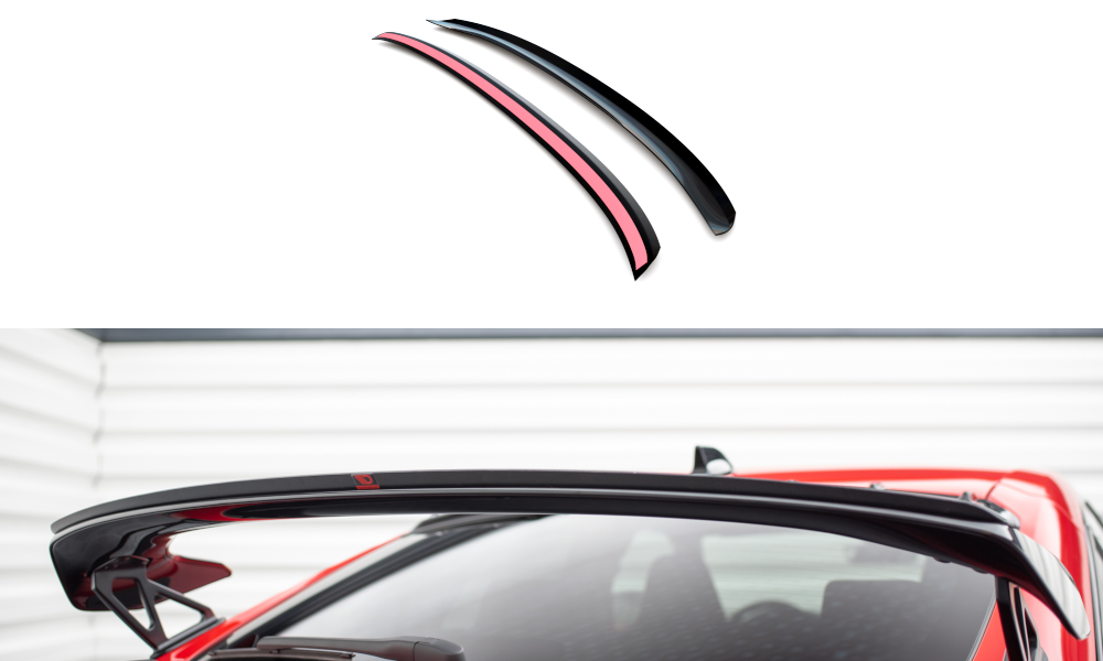 Maxton Design Höher Spoiler CAP passend für Honda Civic Type-R Mk 11 schwarz Hochglanz