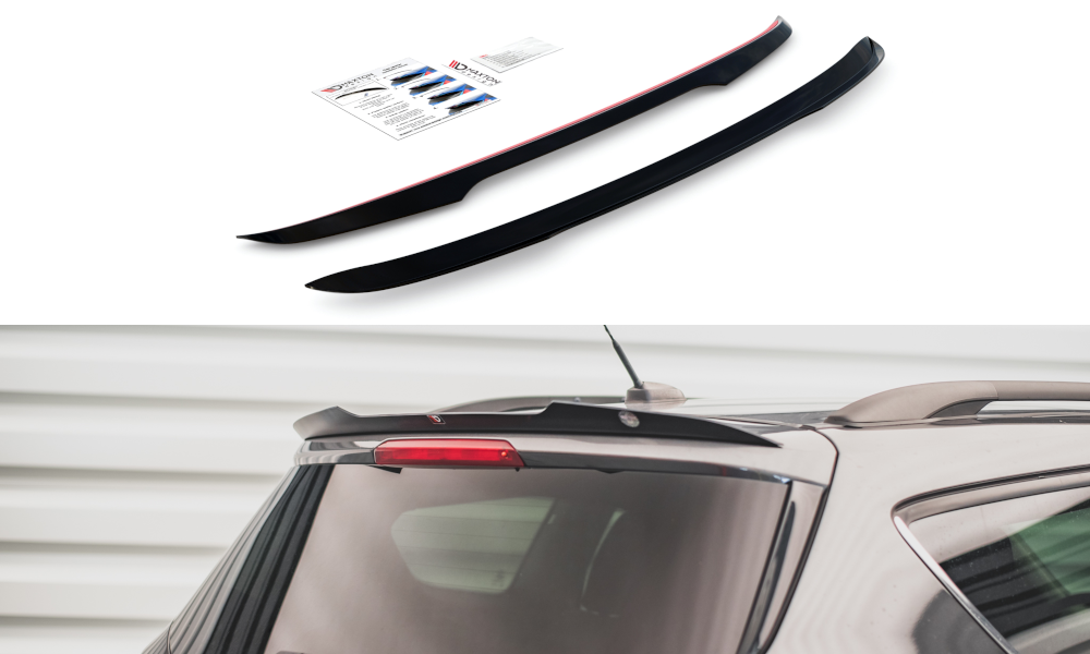 Maxton Design Spoiler CAP passend für Ford Escape Mk3 schwarz Hochglanz