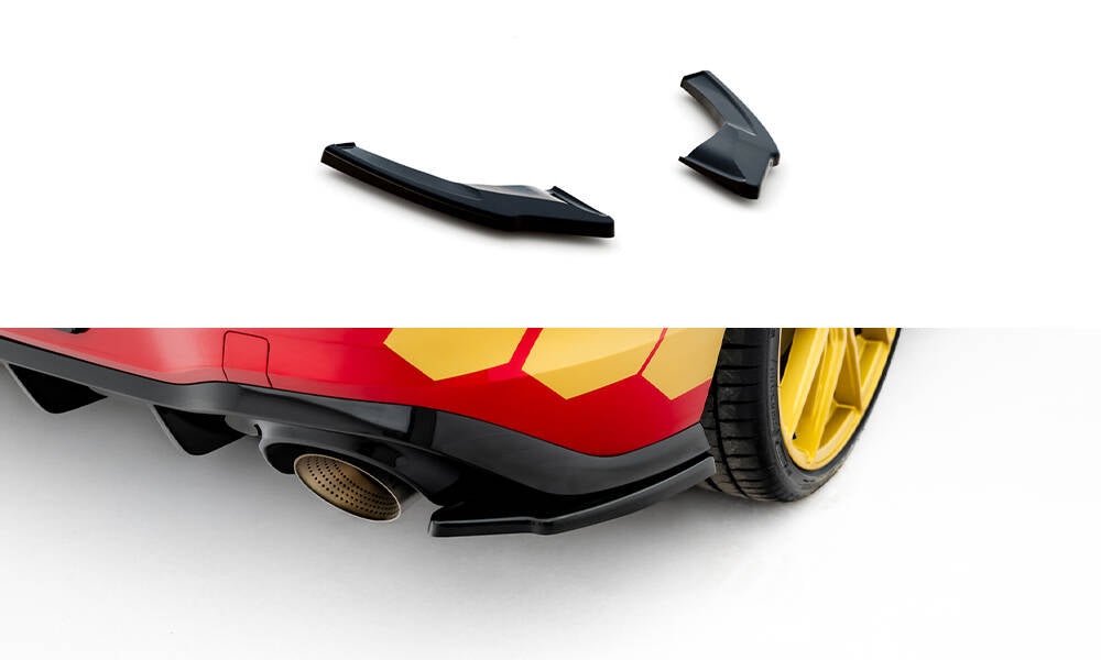 Maxton Design Heck Ansatz Flaps Diffusor V.2 passend für VW Golf GTI Clubsport Mk8 Facelift schwarz Hochglanz