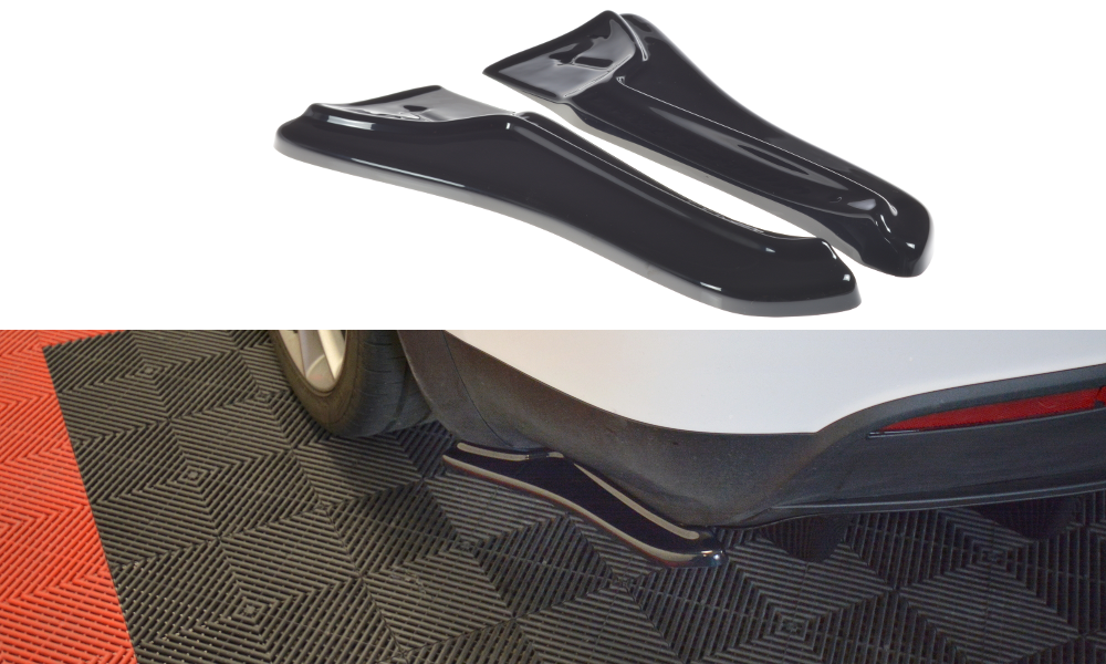 Maxton Design Heck Ansatz Flaps Diffusor V.1 für TESLA MODEL X schwarz matt
