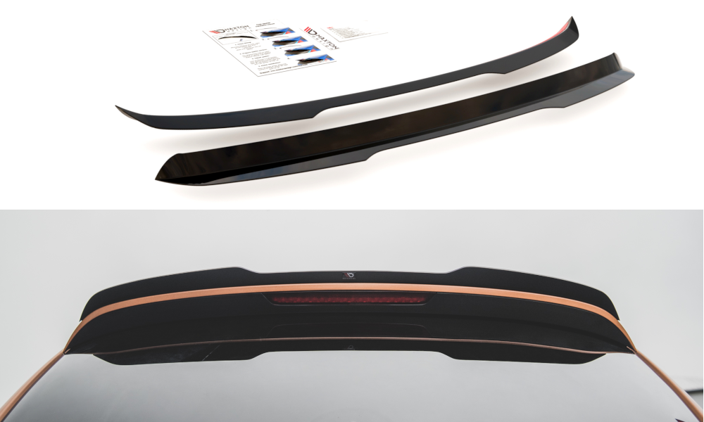 Maxton Design Spoiler CAP passend für Audi Q7 S-Line Mk.1 schwarz Hochglanz