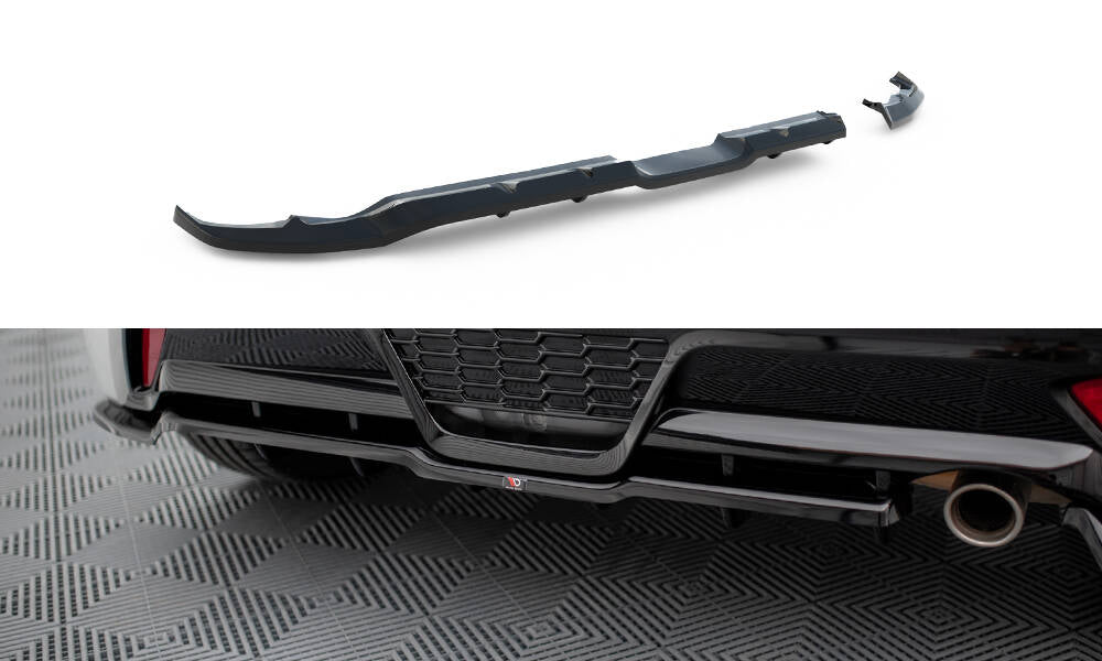 Maxton Design Street+ Mittlerer Diffusor RACE passend für Toyota Yaris GR Sport Mk4 schwarz Hochglanz