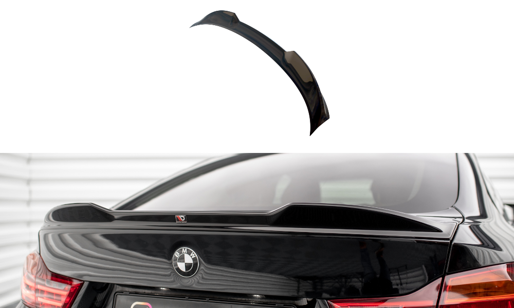Maxton Design Spoiler CAP 3D passend für BMW 4er Gran Coupe Standard / M-Paket F36 / F36 Facelift schwarz Hochglanz