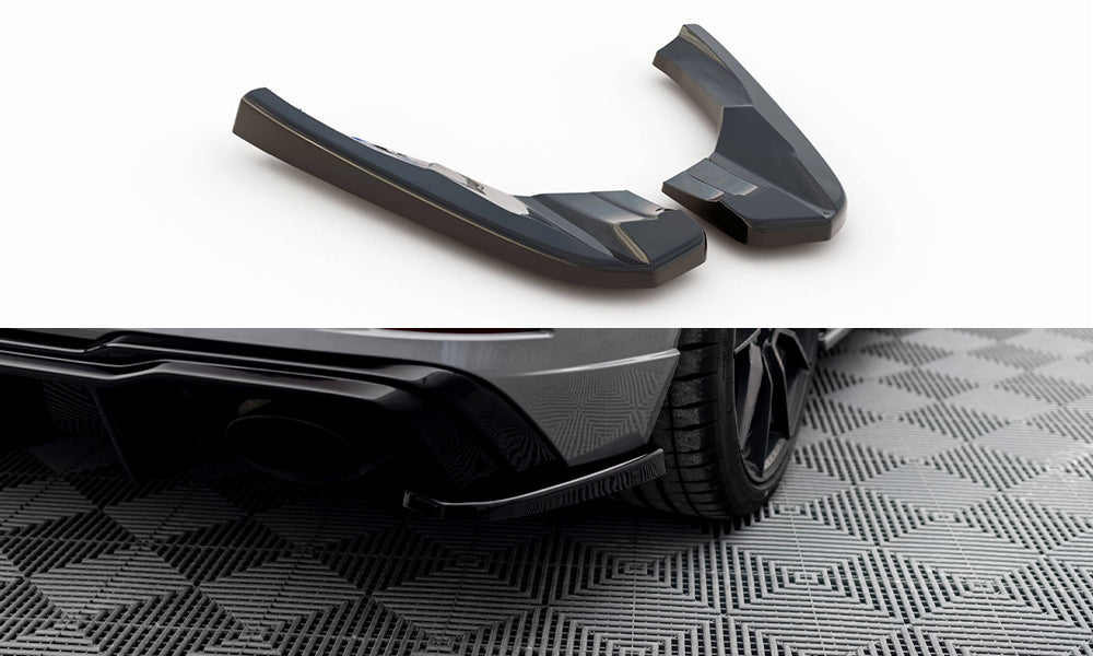 Maxton Design Heck Ansatz Flaps Diffusor V.2 passend für Audi RS3 8V Sportback Facelift schwarz Hochglanz