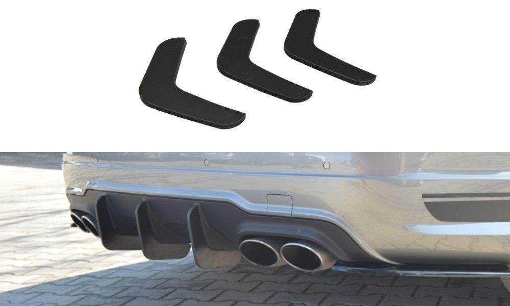 Maxton Design Diffusor Heck Ansatz passend für Heckschürze passend für v.2 Mercedes C W204 AMG-Line (FACELIFT)