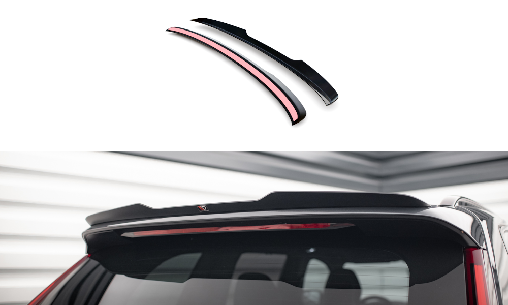 Maxton Design Spoiler CAP passend für Volvo XC90 R-Design Mk2 / Mk2 Facelift schwarz Hochglanz