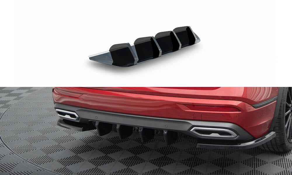 Maxton Design Diffusor Heck Ansatz passend für Seat Tarraco FR Mk1 schwarz Hochglanz