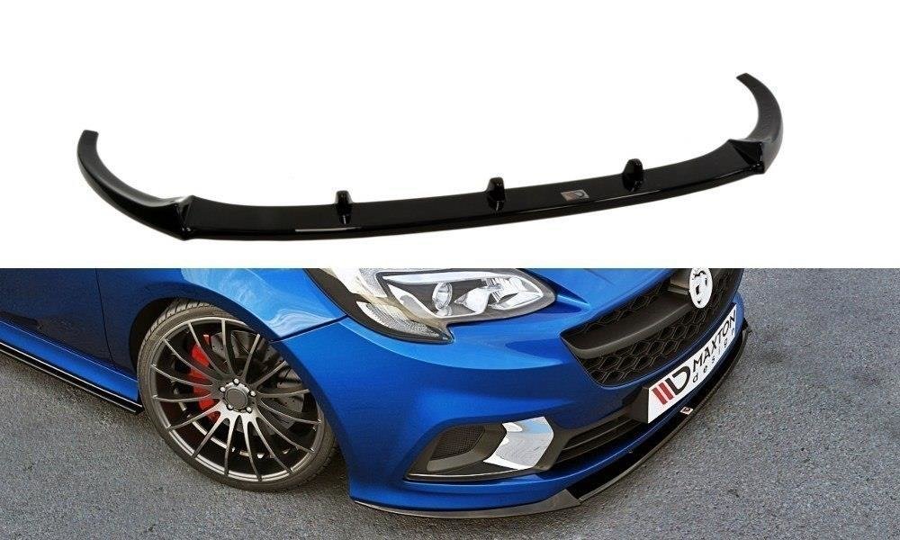 Maxton Design Street+ Spoilerlippe Front Ansatz passend für OPEL CORSA E OPC/VXR NÜRBURG schwarz Hochglanz