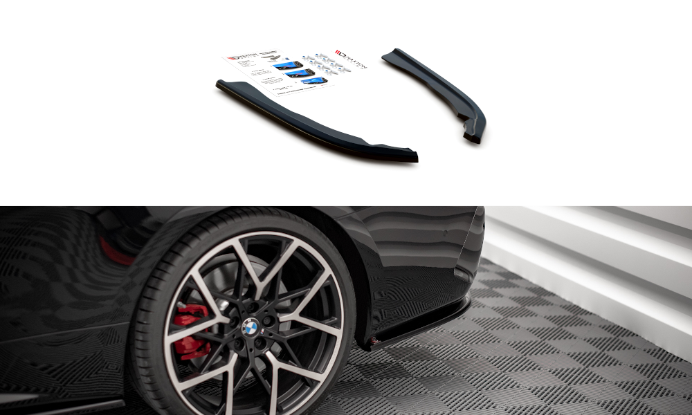 Maxton Design Heck Ansatz Flaps Diffusor V.1 passend für BMW 4er M-Paket G22 / G23 / G22 Facelift / G23 Facelift schwarz Hochglanz