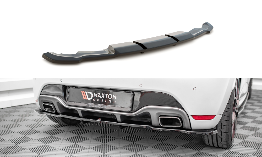 Maxton Design Street+ Mittlerer Diffusor RACE passend für Renault Clio RS Mk4 schwarz Hochglanz