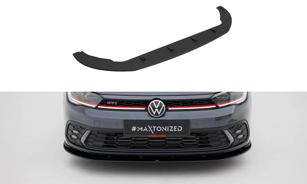 Maxton Design Street Pro Street+ Spoilerlippe Front Ansatz passend für VW Polo GTI Mk6 Facelift