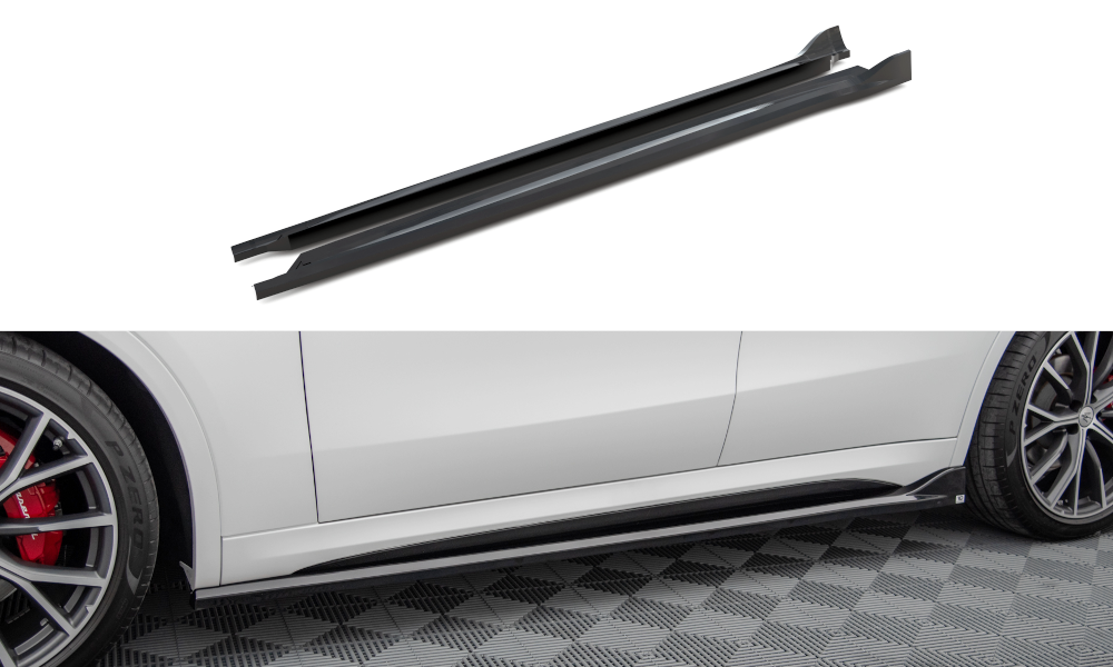 Maxton Design Street+ Seitenschweller Leisten passend für Maserati Grecale GT / Modena Mk1 schwarz Hochglanz