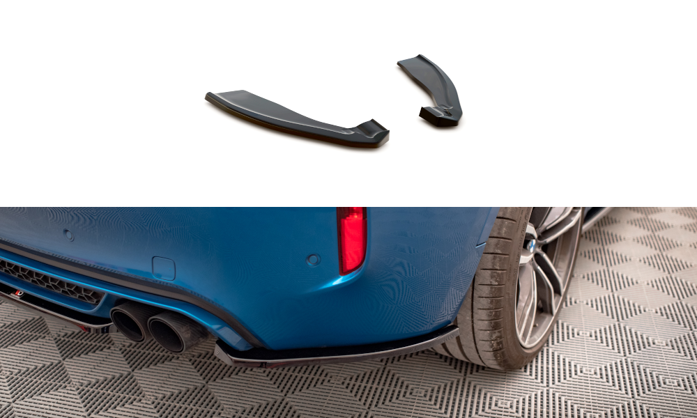 Maxton Design Heck Ansatz Flaps Diffusor passend für BMW X6 M F86 schwarz Hochglanz