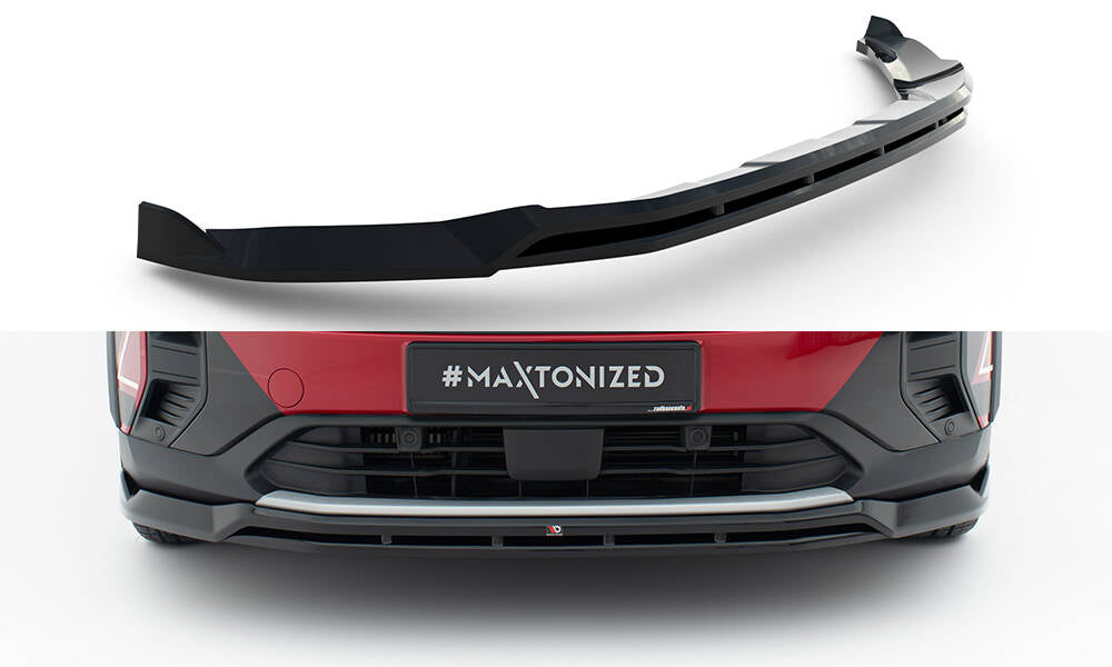 Maxton Design Street+ Spoilerlippe Front Ansatz passend für Ford Tourneo Courier Mk2 schwarz Hochglanz