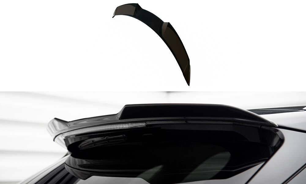 Maxton Design Höher Spoiler CAP 3D passend für Lexus RX F-Sport Mk4 Facelift schwarz Hochglanz