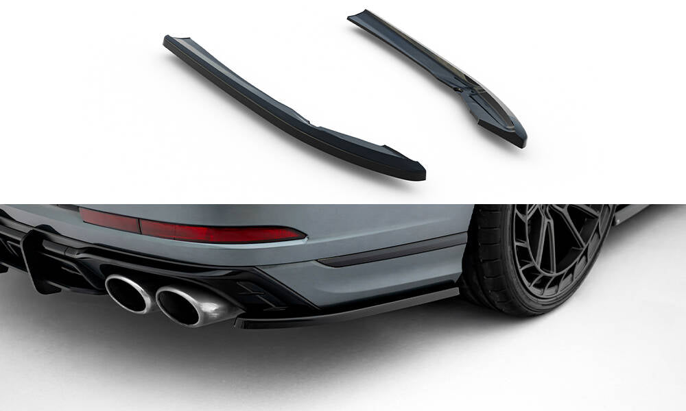 Maxton Design Heck Ansatz Flaps Diffusor passend für Audi S8 D5 Facelift schwarz Hochglanz