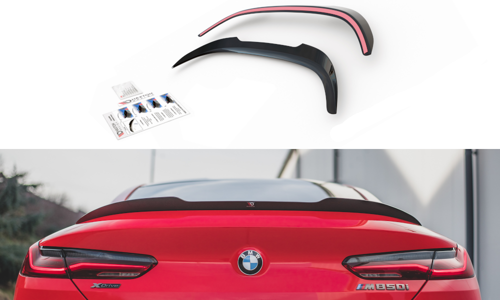 Maxton Design Spoiler CAP passend für BMW 8 Coupe M-Paket G15 schwarz Hochglanz