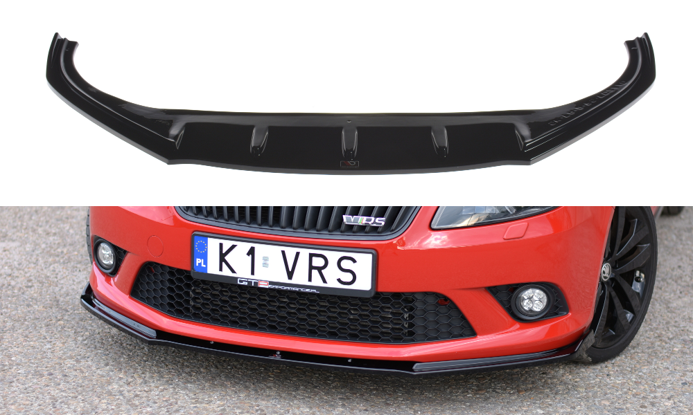 Maxton Design Front Ansatz für Skoda Fabia RS Mk2 schwarz matt