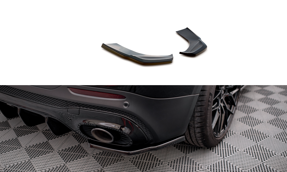 Maxton Design Heck Ansatz Flaps Diffusor passend für Mercedes-AMG GLB 35 / AMG-Line X247 schwarz Hochglanz