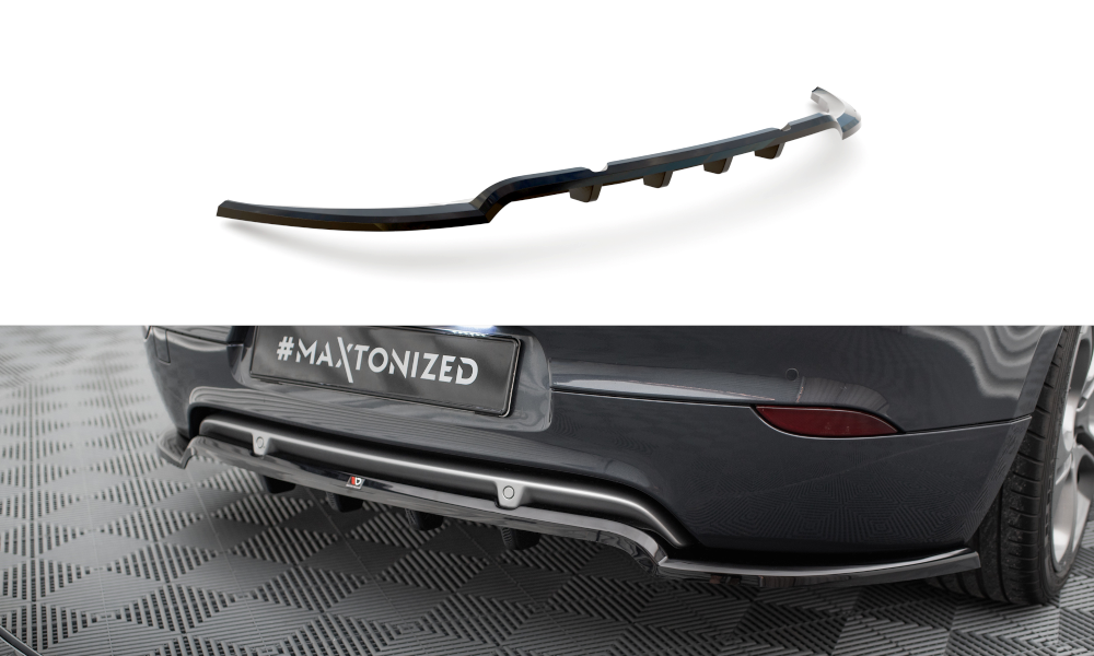 Maxton Design Street+ Mittlerer Diffusor RACE passend für Renault Megane GT MK3 Facelift schwarz Hochglanz