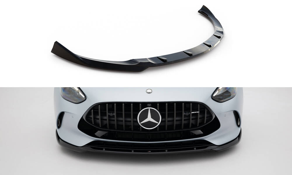 Maxton Design Street+ Spoilerlippe Front Ansatz V.2 passend für Mercedes-AMG GT 63 / 55 / 63 S E Performance C192 schwarz Hochglanz