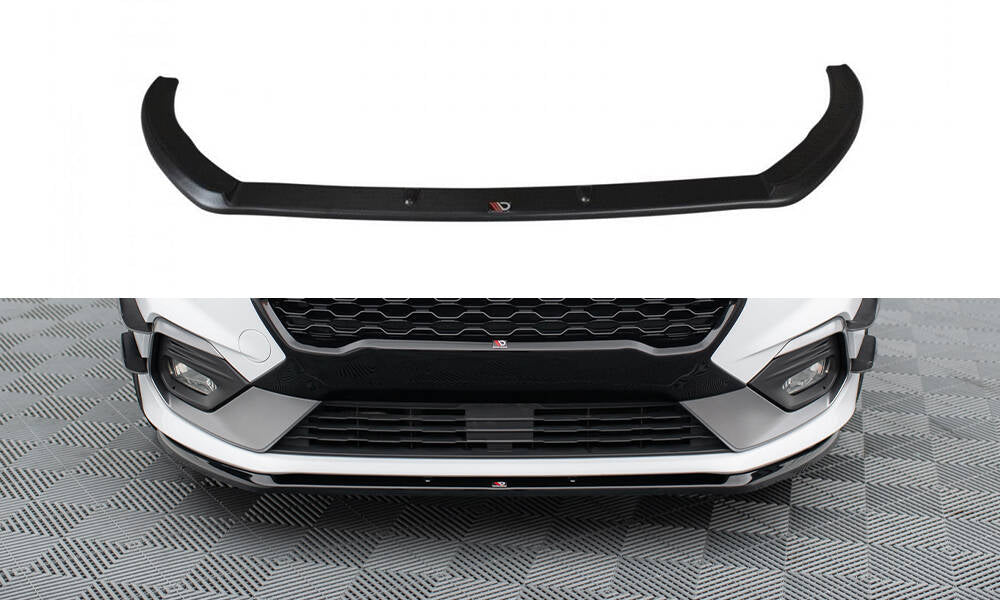 Maxton Design Street+ Spoilerlippe Front Ansatz V.3 passend für Ford Fiesta Mk8 ST / ST-Line schwarz Hochglanz