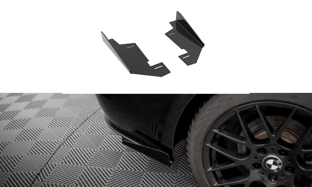 Maxton Design Hintere Seiten Flaps passend für BMW 4er Gran Coupe F36 schwarz Hochglanz