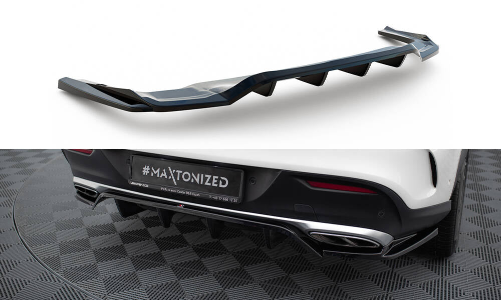 Maxton Design Street+ Mittlerer Diffusor RACE passend für Mercedes-AMG GLE 43 Coupe C292 schwarz Hochglanz