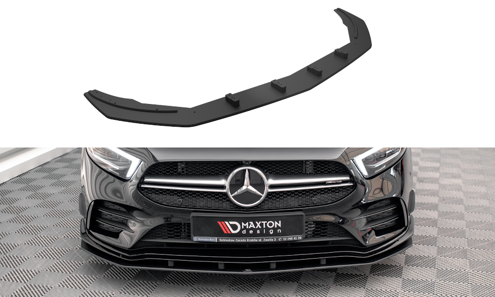 Maxton Design Street Pro Street+ Spoilerlippe Front Ansatz passend für Mercedes A35 AMG / AMG-Line Aero Pack W177