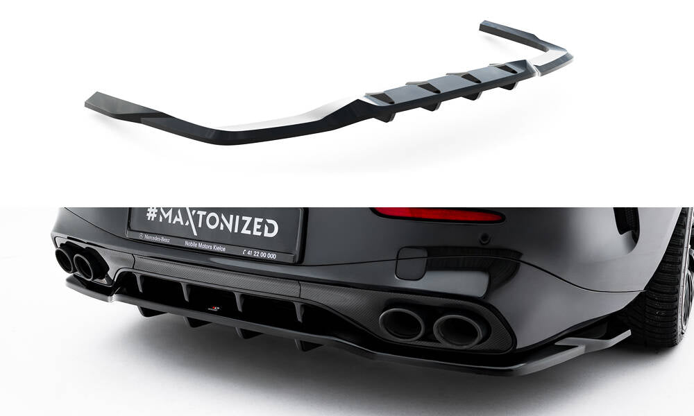 Maxton Design Street+ Mittlerer Diffusor RACE passend für Mercedes-AMG CLE 53 C236 schwarz Hochglanz