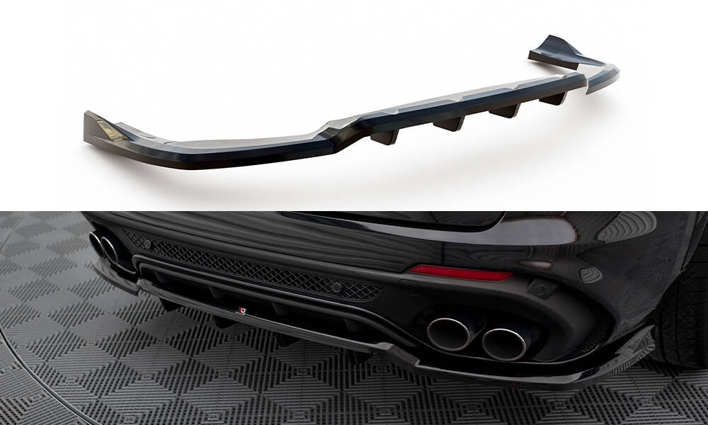 Maxton Design Street+ Mittlerer Diffusor RACE passend für Alfa Romeo Stelvio Quadrifoglio Mk1 schwarz Hochglanz
