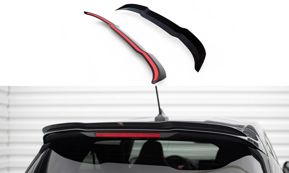 Maxton Design Spoiler CAP V.1 passend für Ford Fiesta Mk8 ST / ST-Line schwarz Hochglanz