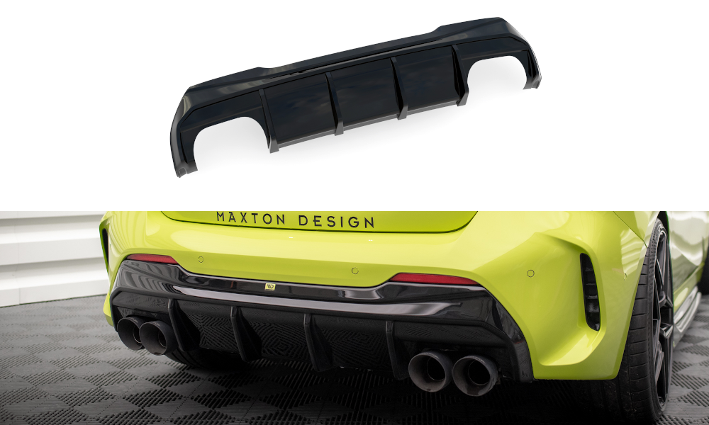 Maxton Design Diffusor Heck Ansatz V.3 für + Milltek Sport Auspuffverlängerung BMW 1er M135i / 128ti F40